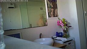 A mature woman with big boobs in a hot scene