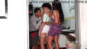 Sabrina Prezotte and Husband Pound Debora in Kitchen.