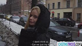 Pretty European girl gets pissing scene with a hot agent