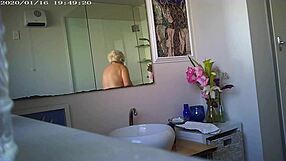 A mature woman with big boobs in a hot scene