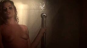 Sexy Dahlia's naughty shower fun with masturbation, ass play, and tits in solo teen scene!