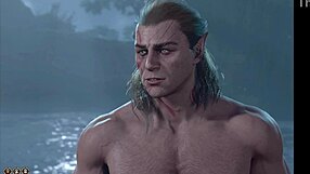 baldurs gate 3 playthrough with naked halsin romance scene