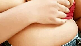 sexy kolkata girl teases by squeezing and playing with her big juicy boobs