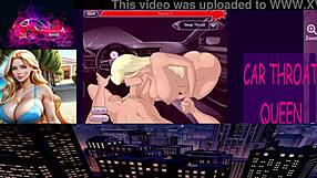 Can this blonde handle sloppy deepthroat in the car?