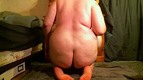 Hey, she's self-fucking her gaping whore ass