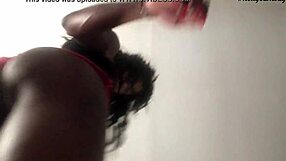 she teased him with ebony cameltoe before sitting on his face