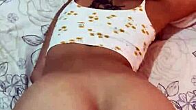 My friend fucks me doggystyle and cums inside outdoors.