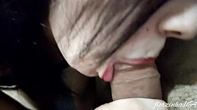 amateur teen 18+ gives petite blowjob to babe