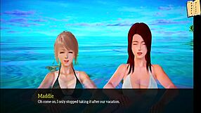 Exploring my new family with big tits in 3D