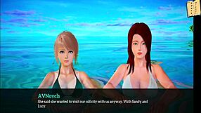 Exploring my new family with big tits in 3D