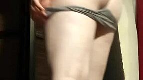 Busty camgirl fingers her big ass intensely while horny friend watches