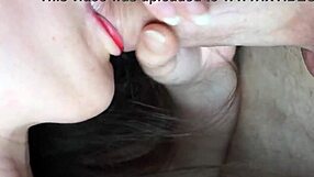 i give a close-up blowjob and swallow cum.