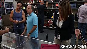 Raw Sex in Shop with Hardcore Blowjob Action