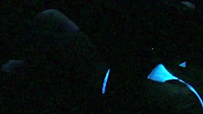 scarlett johnson performing under blacklight