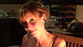 cute canadian redhead couple in kitchen