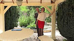 Posh Milf In Red Lingerie Performs Rimjob