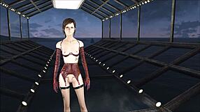 Brunette beauty in Fallout 4 fashion