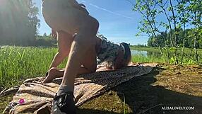 Amateur Couple's Best Doggystyle Sex Outdoor On Holidays