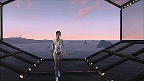 Anime sexy Fallout 4 fashion: Brunette beauty in action