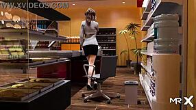 touching sexy ass in hall, groping game