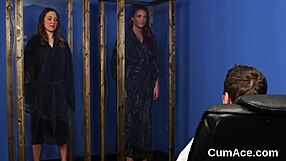 spicy kitten swallows cum on face