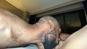 Albino slut takes black cock deep.