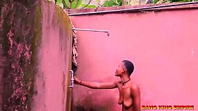 Mature wife gets a messy facial in threesome action