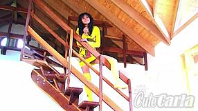 Amateur Teen 18+ Cute Carla Natural Tits Pussy Fingering to Orgasm