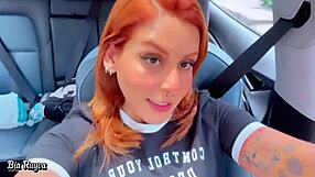 Latina Lesbian Blowjob In Public Car Leads To Massive Cumshot?