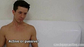 Czech gay amateur Mirek sucks and fucks in POV casting session