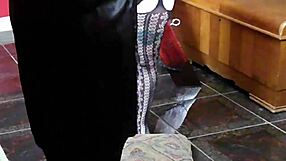 Italian Vixxxen Shakes With A Huge Orgasm, Cuffed Tight To St Andrews Cross In Leather