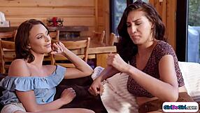 Straight Chick Dared to Kiss Lesbian GF with Intense Desire