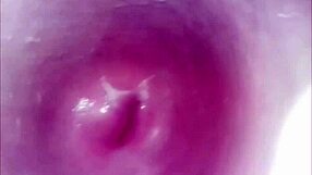 Camera Captures Inside Her Wet Pussy During 8-Inch Dildo Fuck