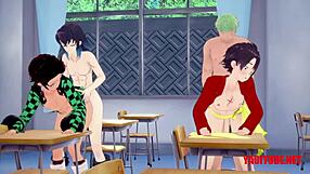 Japanese manga and anime featuring gay orgies and creampies