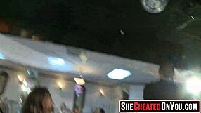 A cougar and a femdom in action with an interracial couple and an amateur dancer