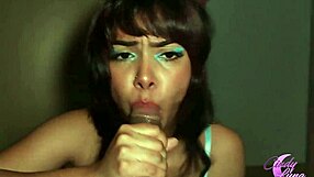 Petite Cindy Luna handles Axl Rey's monster cock