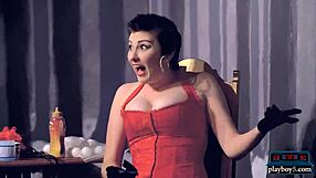 blonde comedy show with femdom fetish improvising