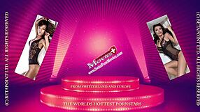 Model Amanda Jane masturbates in European pornocasting interview with facial cumshot