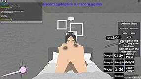 Beautiful girls get bent over for some hot anal sex in a Roblox game