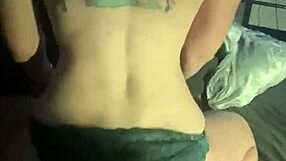 pretty pale tattooed teen babysitter gets her little pussy fucked by big cock in reverse cowgirl on beach