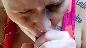 Florida Swinger Loves Blowjob Spitting Cum In Public Car