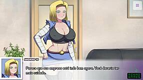 android 18 from dbz craves cash and jumps into wild sex