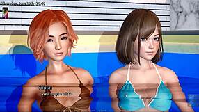 Beautiful cartoon porn with a cute girl in lingerie and bikini