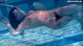 ivetta splashing in the pool, come watch her