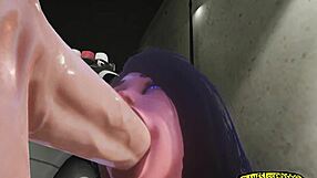 3D Anime Hentai Blowjob Leads To Creampie In Parking Lot