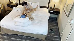 She says, Watch this tattooed petite beauty sucking his cock.