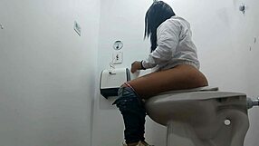 Public hospital bathroom hidden camera pee fun