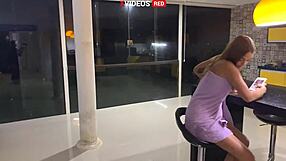 Wow, Novinha Gets Facial From Pizza Guy In Towel!