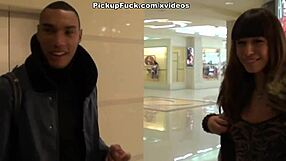 Cute Brown Girl Discreetly Sucks Cocks In The Busy Mall