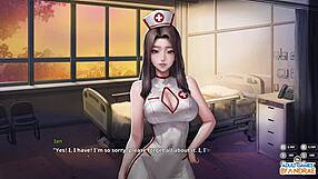 Surprise handjob from naughty nurse Yui at festival